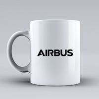 Thumbnail for Airbus & Text Designed Ceramic White Mugs