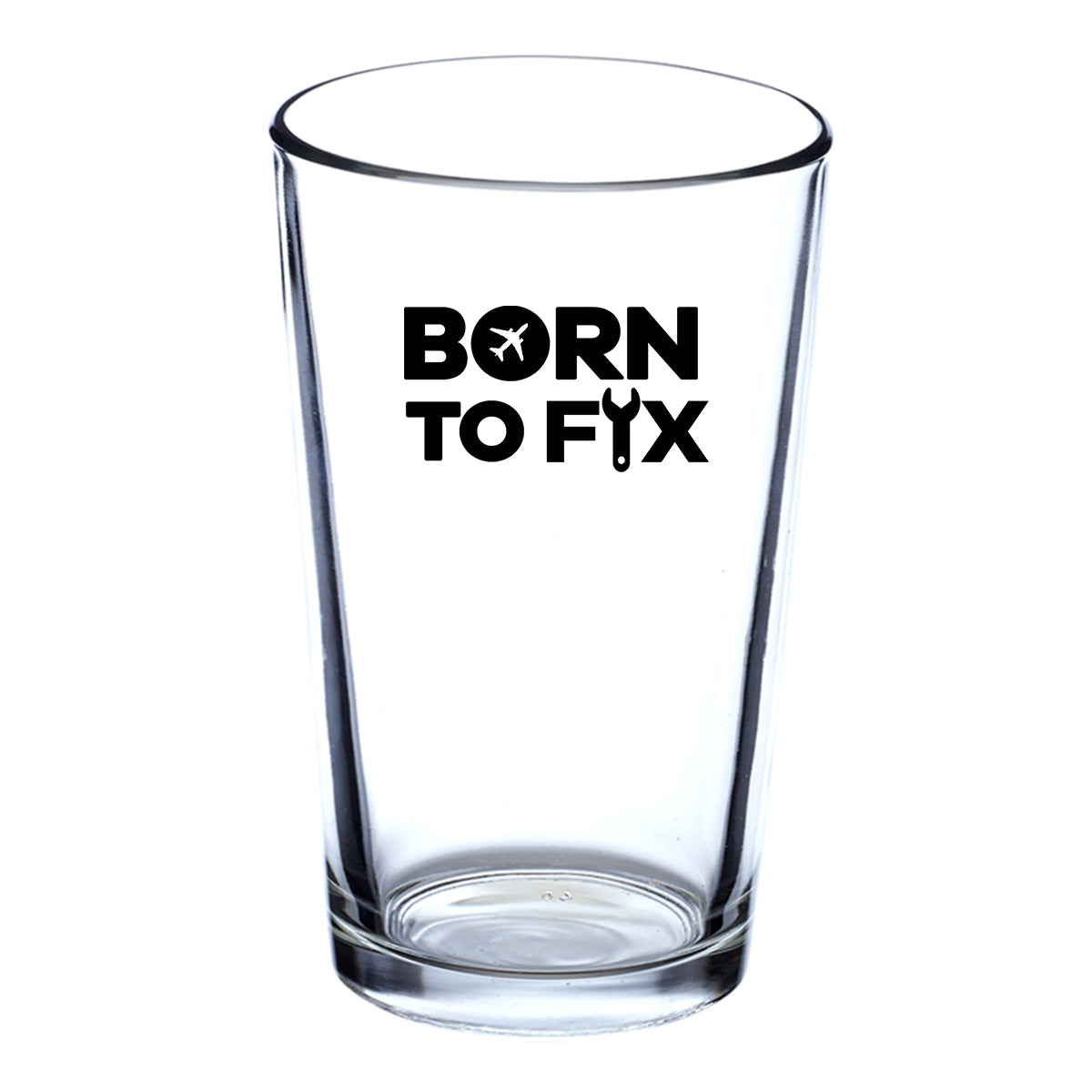 Born To Fix Airplanes Designed Beer & Water Glasses