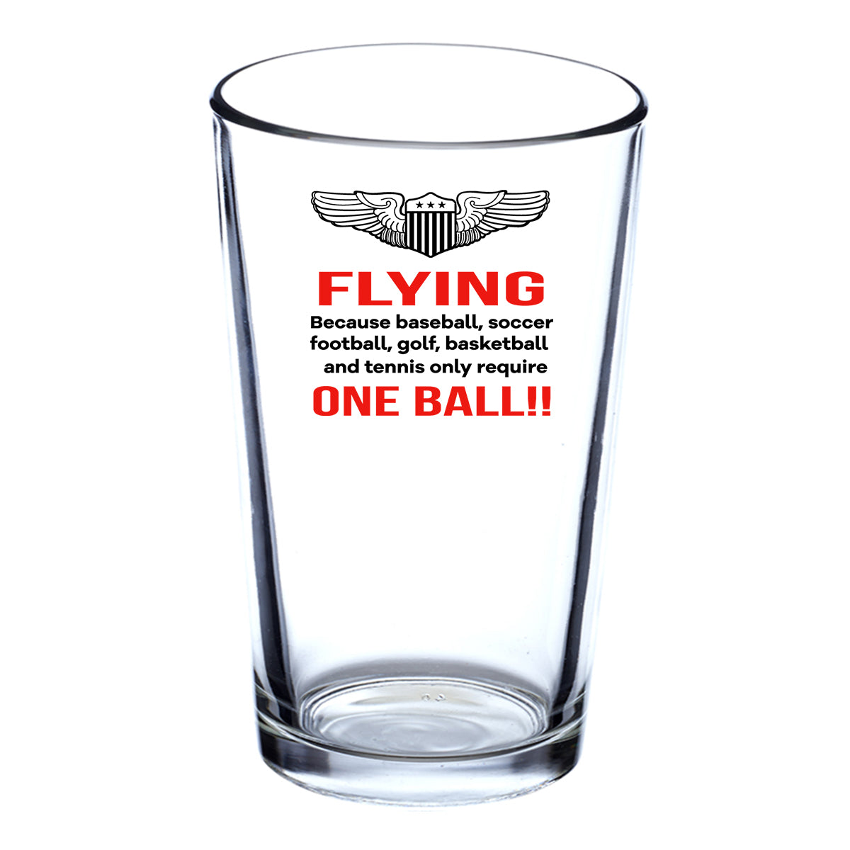 Flying One Ball Designed Beer & Water Glasses