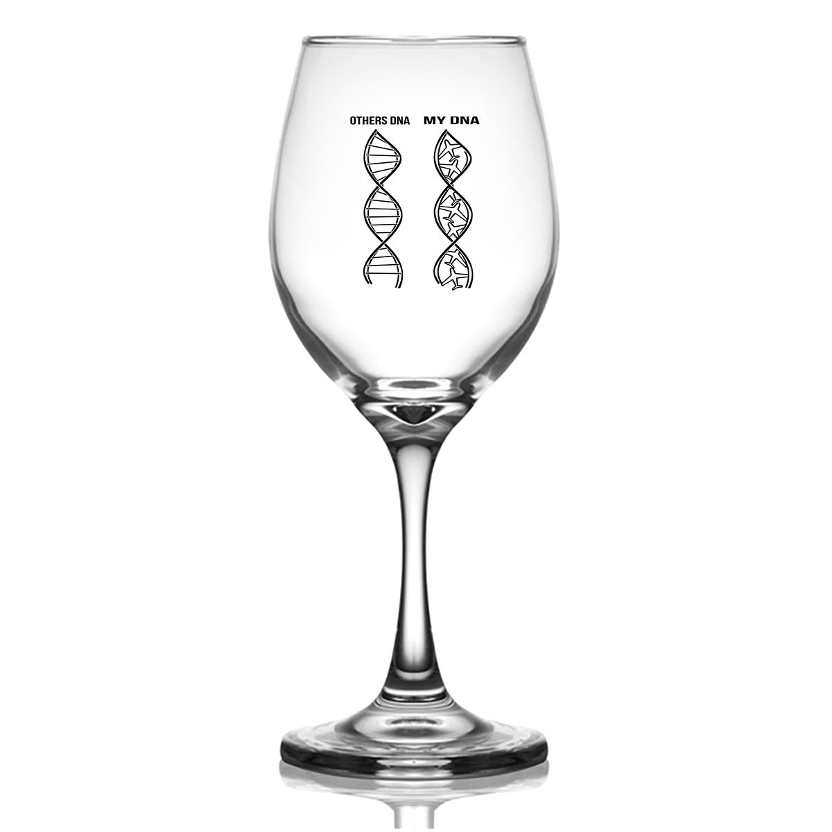Aviation DNA Designed Wine Glasses