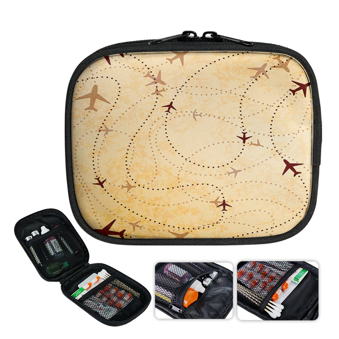 Vintage Travelling with Aircraft Designed Travel & Medical Storage Bags