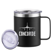 Thumbnail for Concorde & Plane Designed Stainless Steel Laser Engraved Mugs