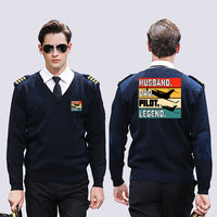 Thumbnail for Husband & Dad & Pilot & Legend Designed Wool Pilot Sweaters