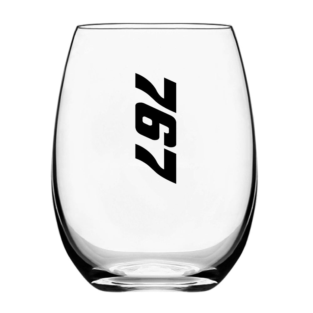 Boeing 767 Text Designed Water & Drink Glasses