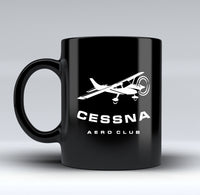 Thumbnail for Cessna Aeroclub Designed Black Mugs