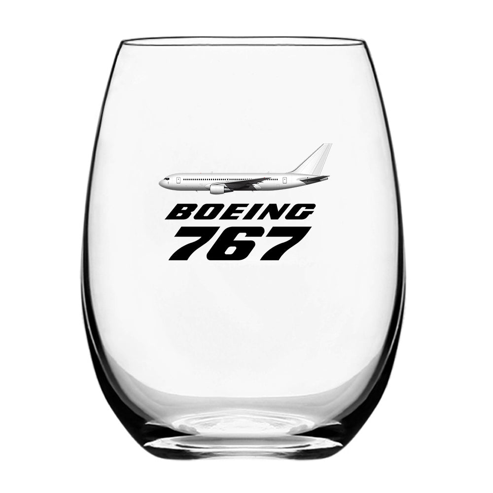 The Boeing 767 Designed Water & Drink Glasses