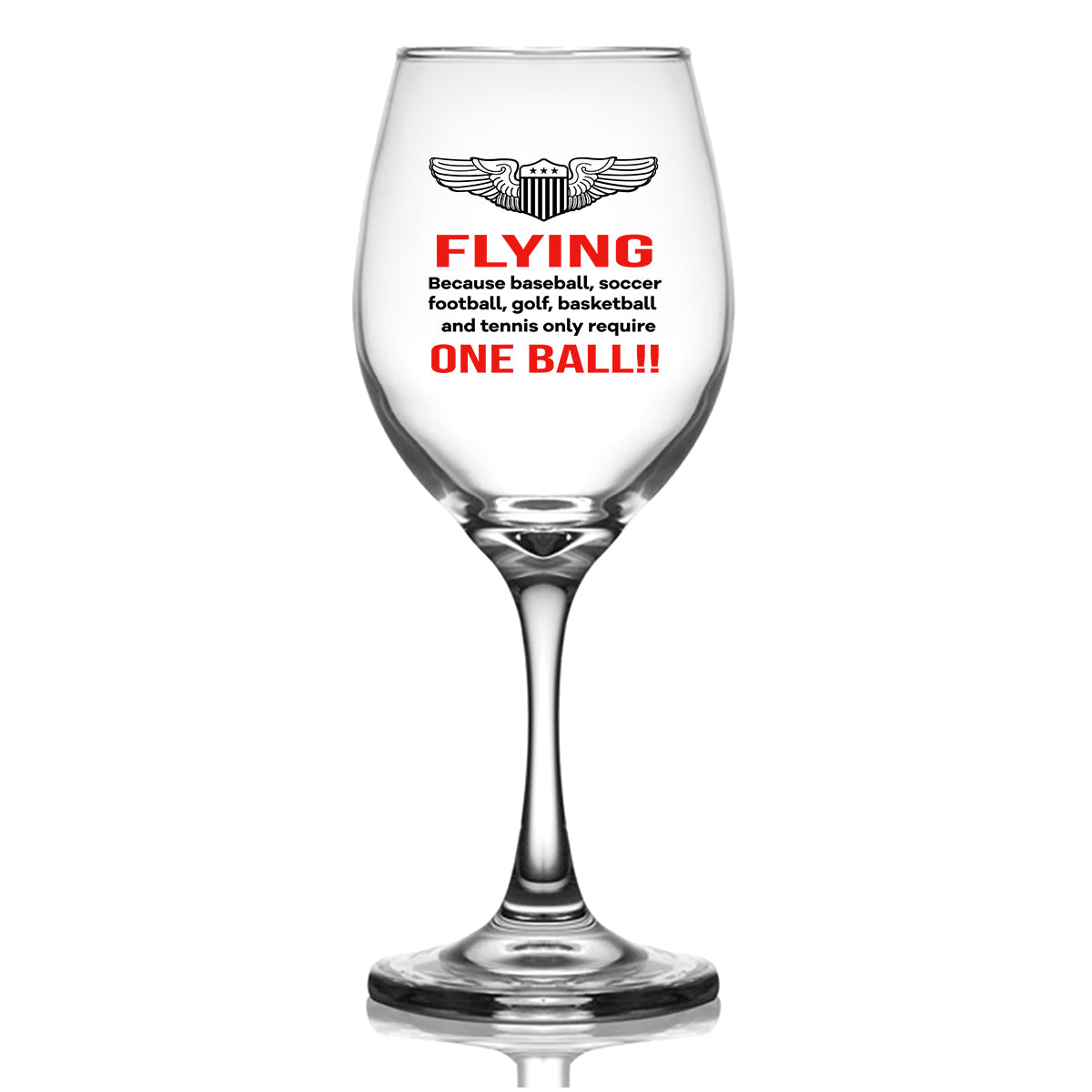 Flying One Ball Designed Wine Glasses