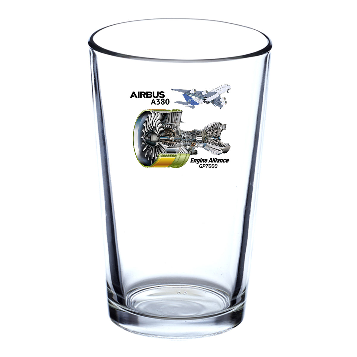 Airbus A380 & GP7000 Engine Designed Beer & Water Glasses