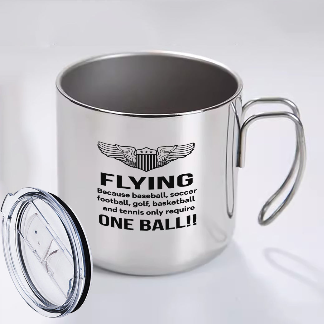 Flying One Ball Designed Stainless Steel Portable Mugs