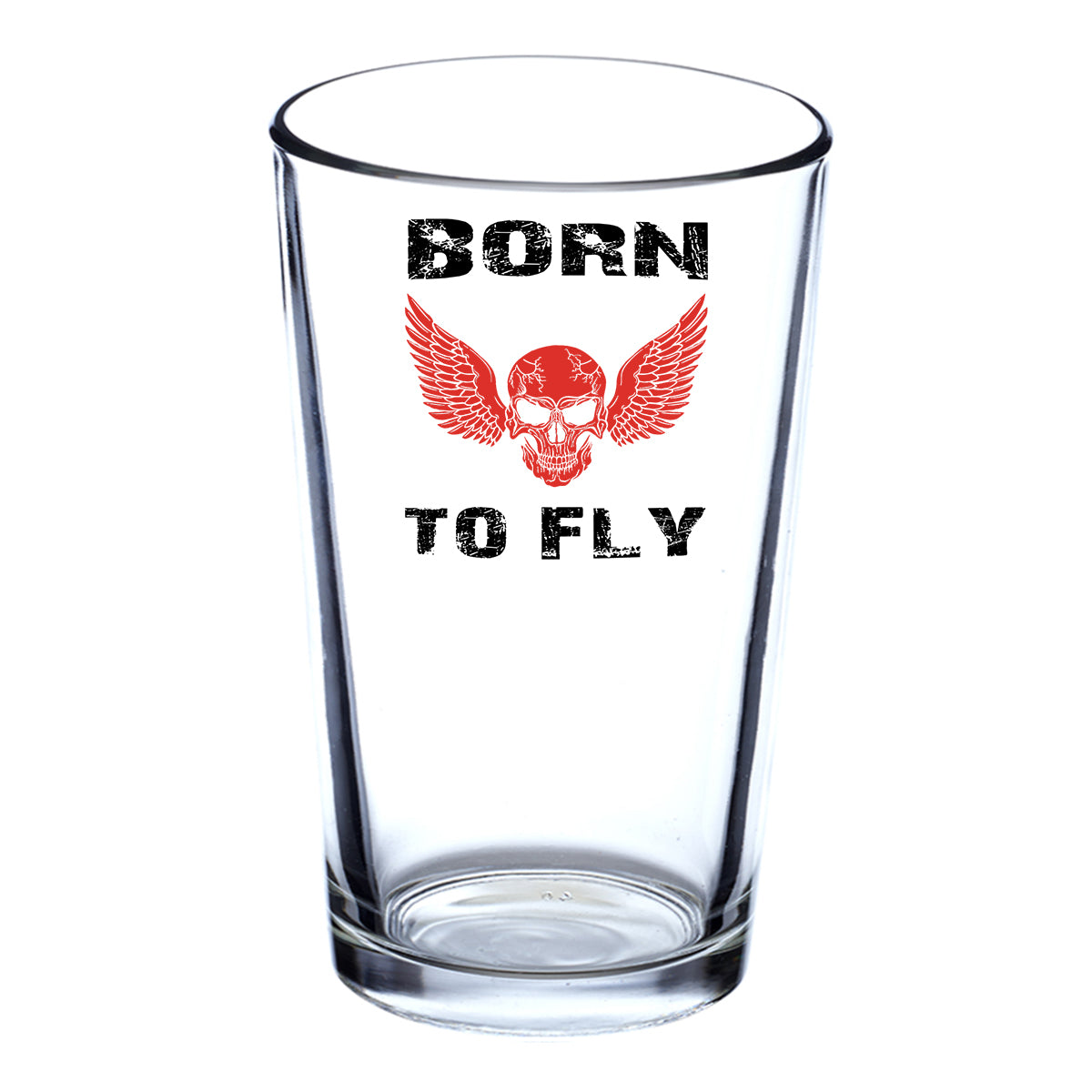 Born To Fly SKELETON Designed Beer & Water Glasses