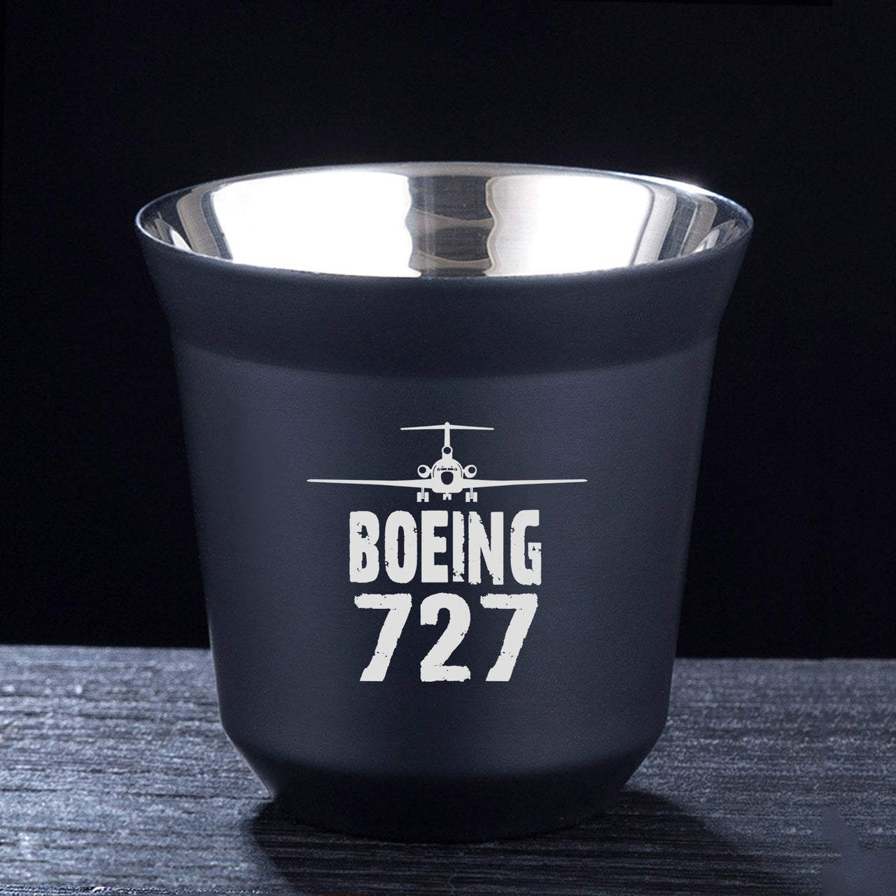 Boeing 727 & Plane Designed Double Wall Stainless Steel Coffee Mugs