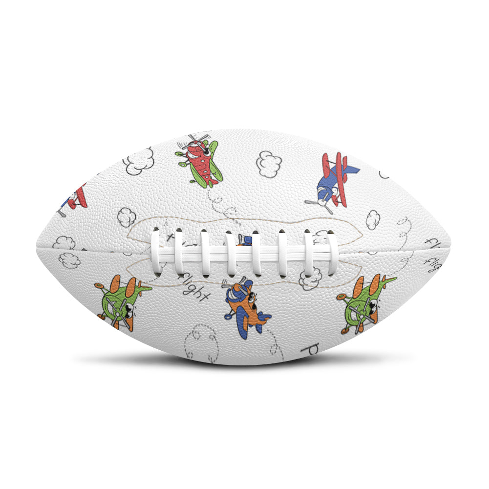 Colorful Cartoon Planes Designed Rugby