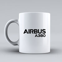Thumbnail for Airbus A380 & Text Designed Ceramic White Mugs