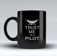 Thumbnail for Trust Me I'm a Pilot (Drone) Designed Black Mugs