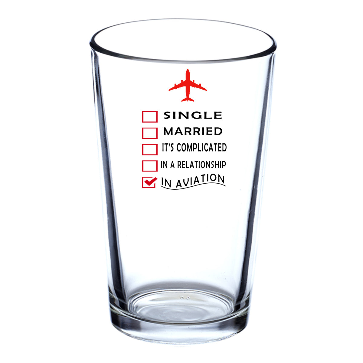 In Aviation Designed Beer & Water Glasses