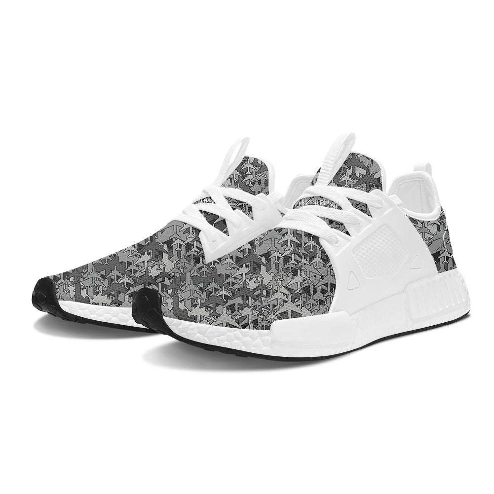 Dark Coloured Airplanes Designed Outdoor Sports Tennis Shoes