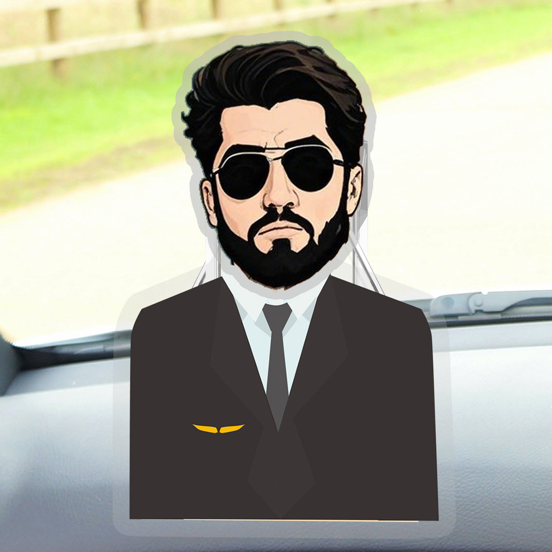 Pilot Captain Custom Automatic Shaking Head Decorations Personalized Acrylic