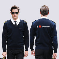 Thumbnail for I Love Embraer Designed Wool Pilot Sweaters