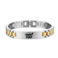 Thumbnail for The Boeing 737 Designed Stainless Steel Chain Bracelets