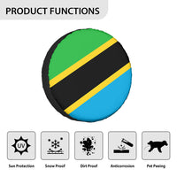 Thumbnail for Tanzania Flag Designed Tire Cover Cases