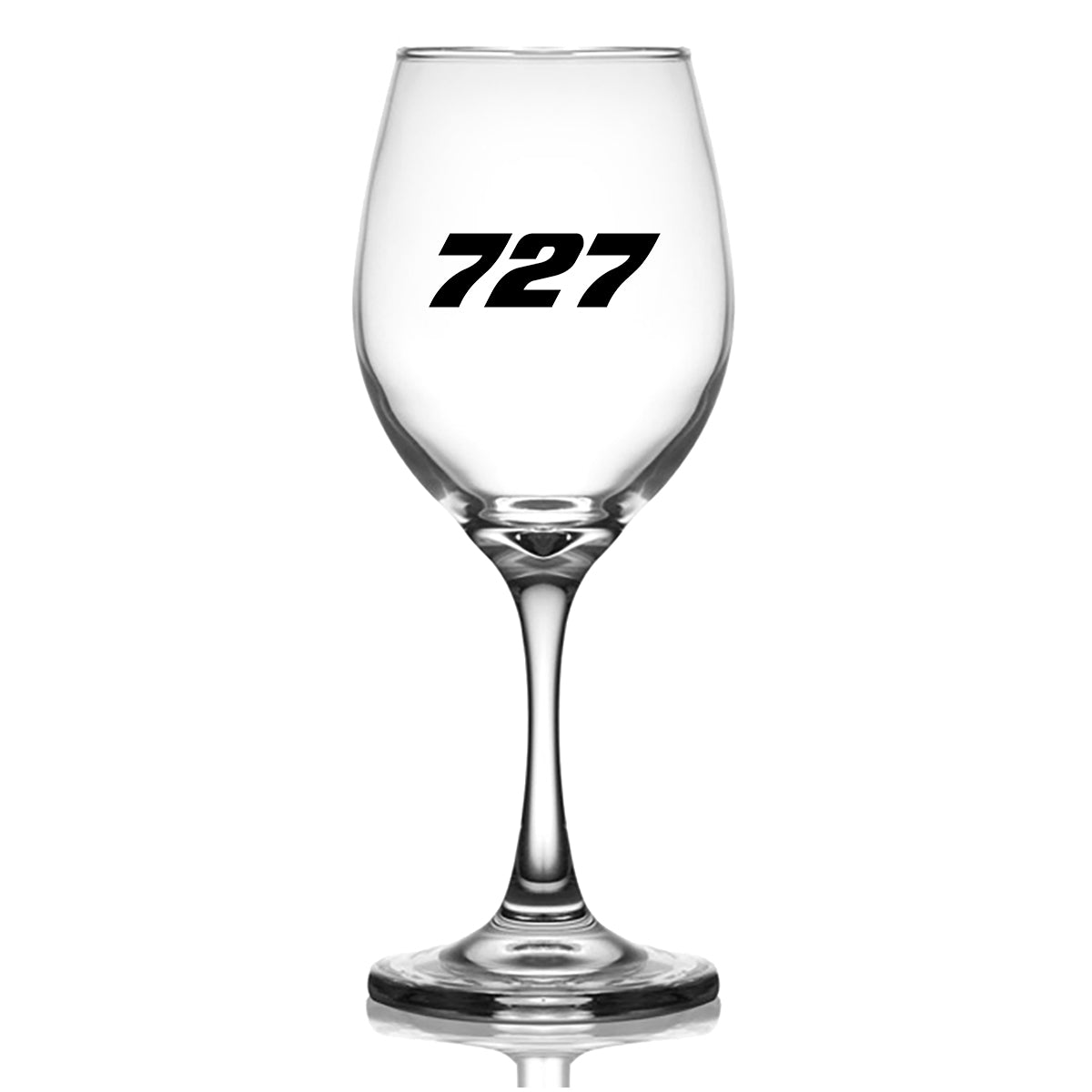 727 Flat Text Designed Wine Glasses