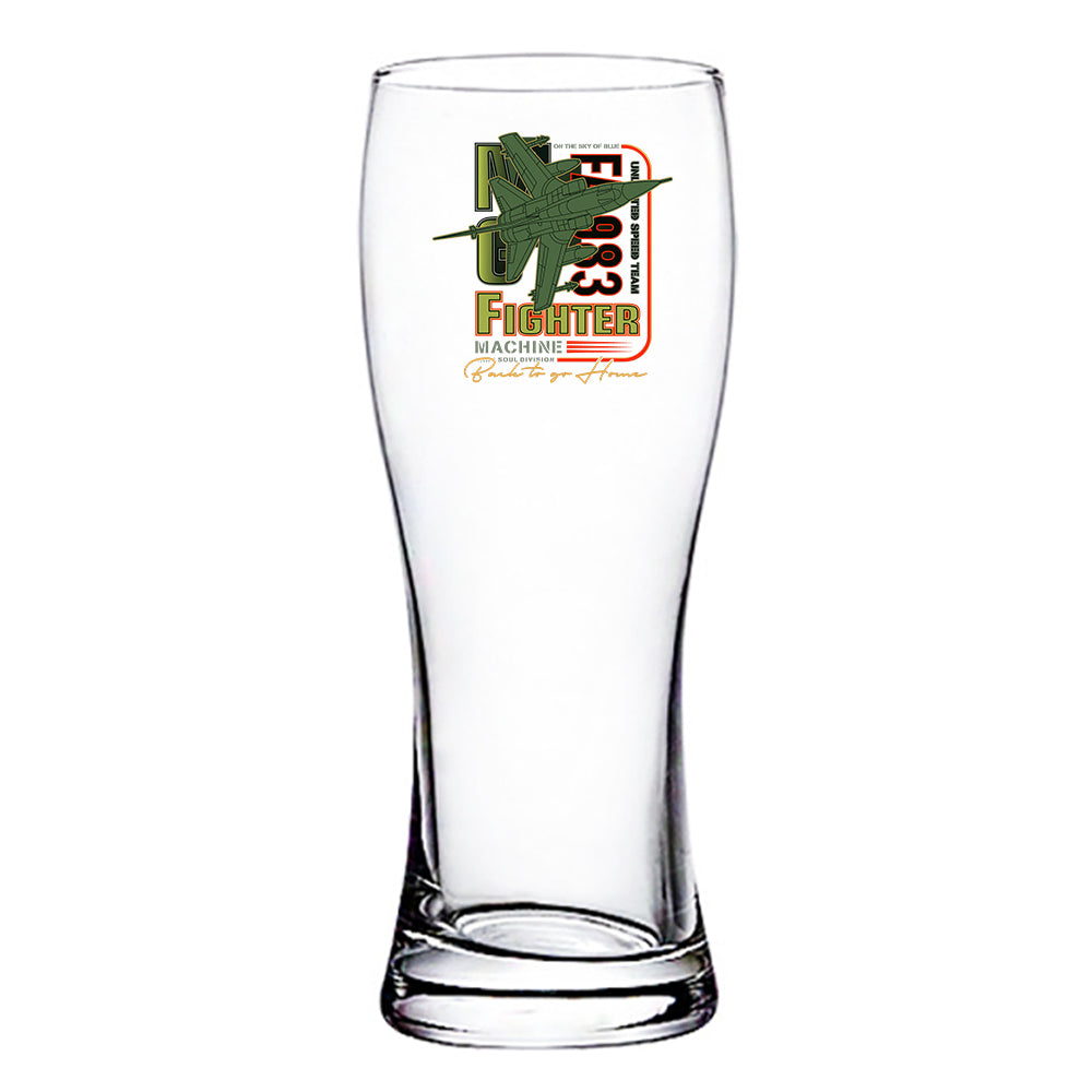 Fighter Machine Designed Pilsner Beer Glasses