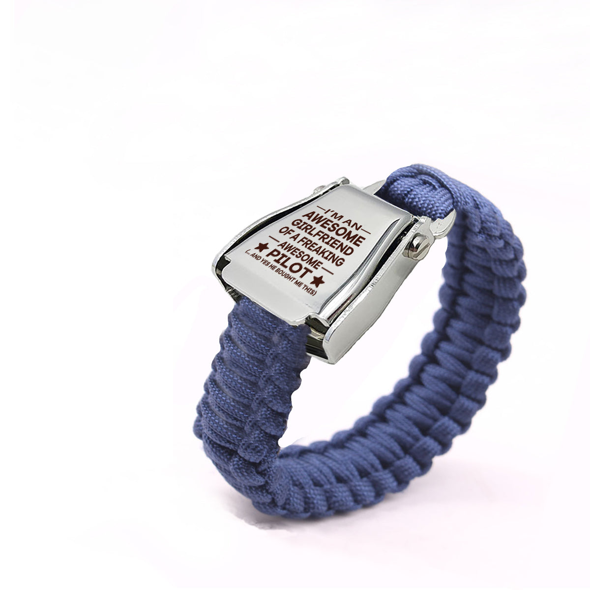 I am an Awesome Girlfriend Design Airplane Seat Belt Bracelet