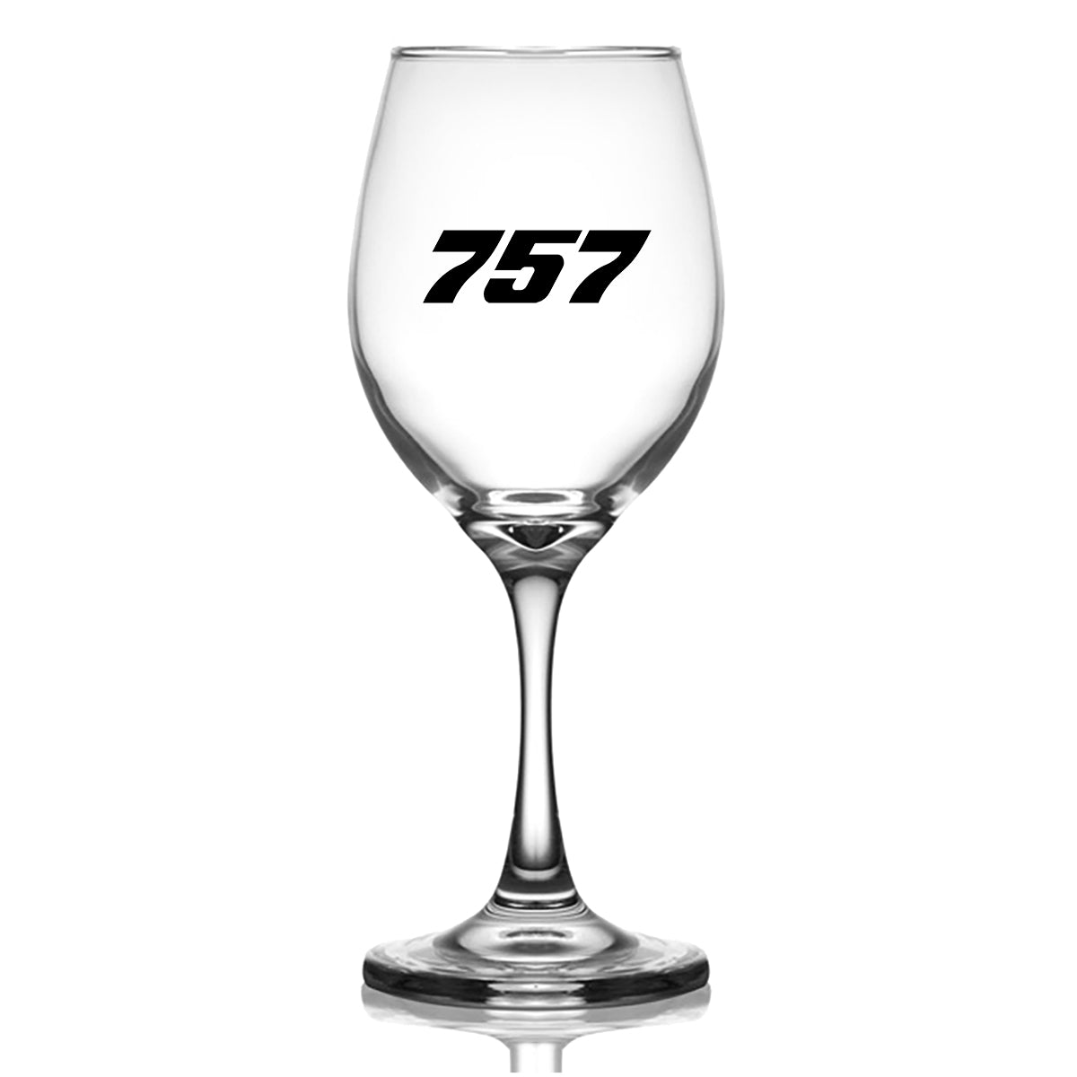 757 Flat Text Designed Wine Glasses