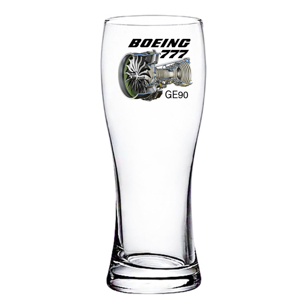Boeing 777 & GE90 Engine Designed Pilsner Beer Glasses