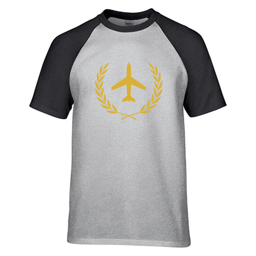 Leaf & Airplane Designed Raglan T-Shirts