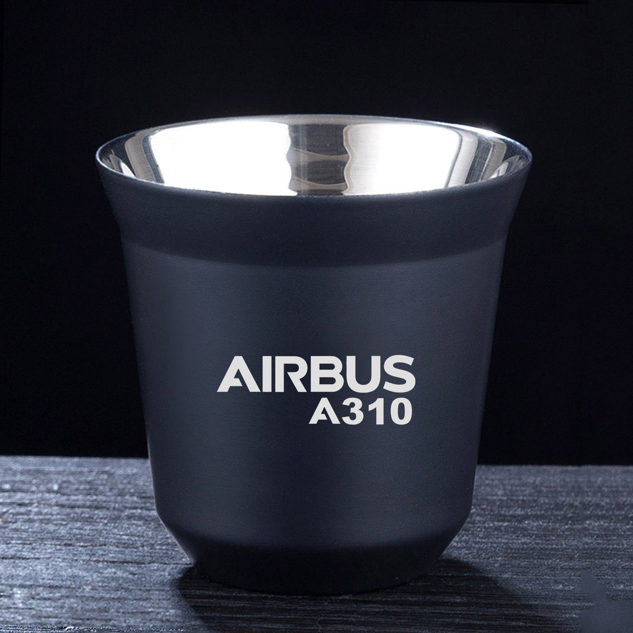 Airbus A310 & Text Designed Double Wall Stainless Steel Coffee Mugs