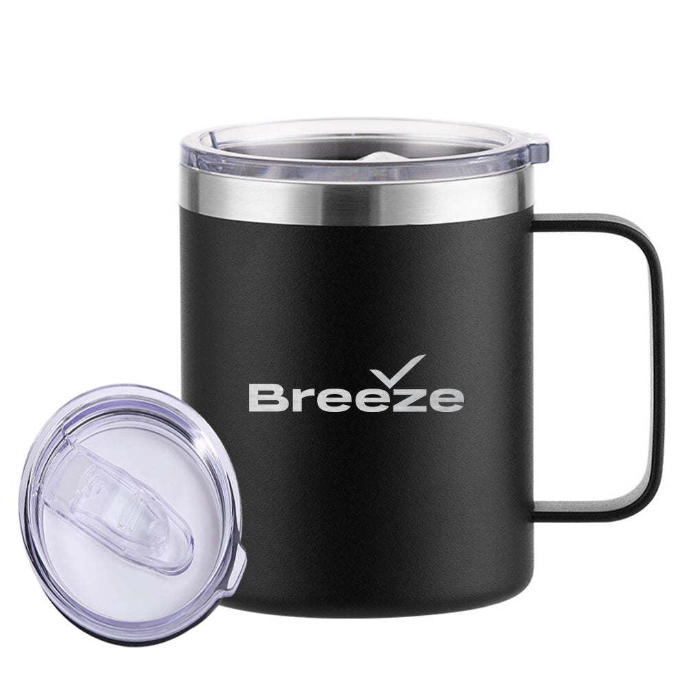 Breeze Airways Designed Stainless Steel Laser Engraved Mugs