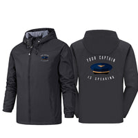 Thumbnail for Your Captain Is Speaking Designed Rain Jackets & Windbreakers