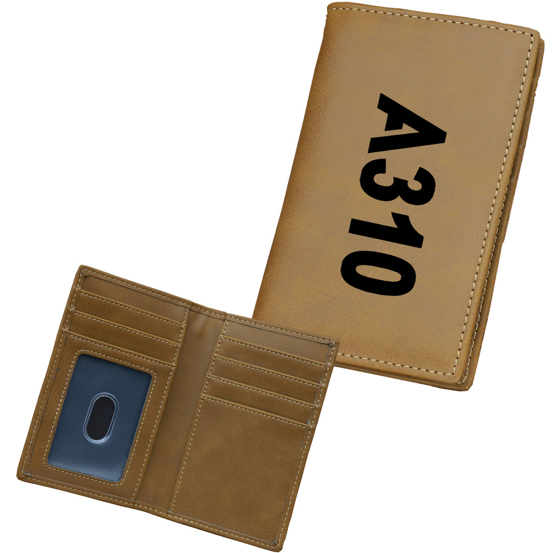A310 Text Designed Leather Card Holder Wallets