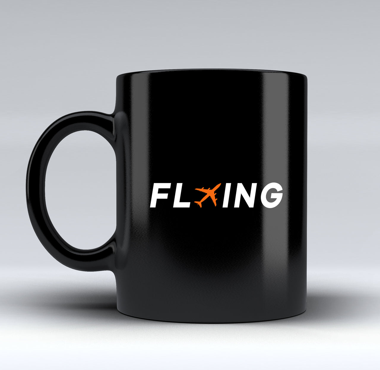 Flying Designed Black Mugs