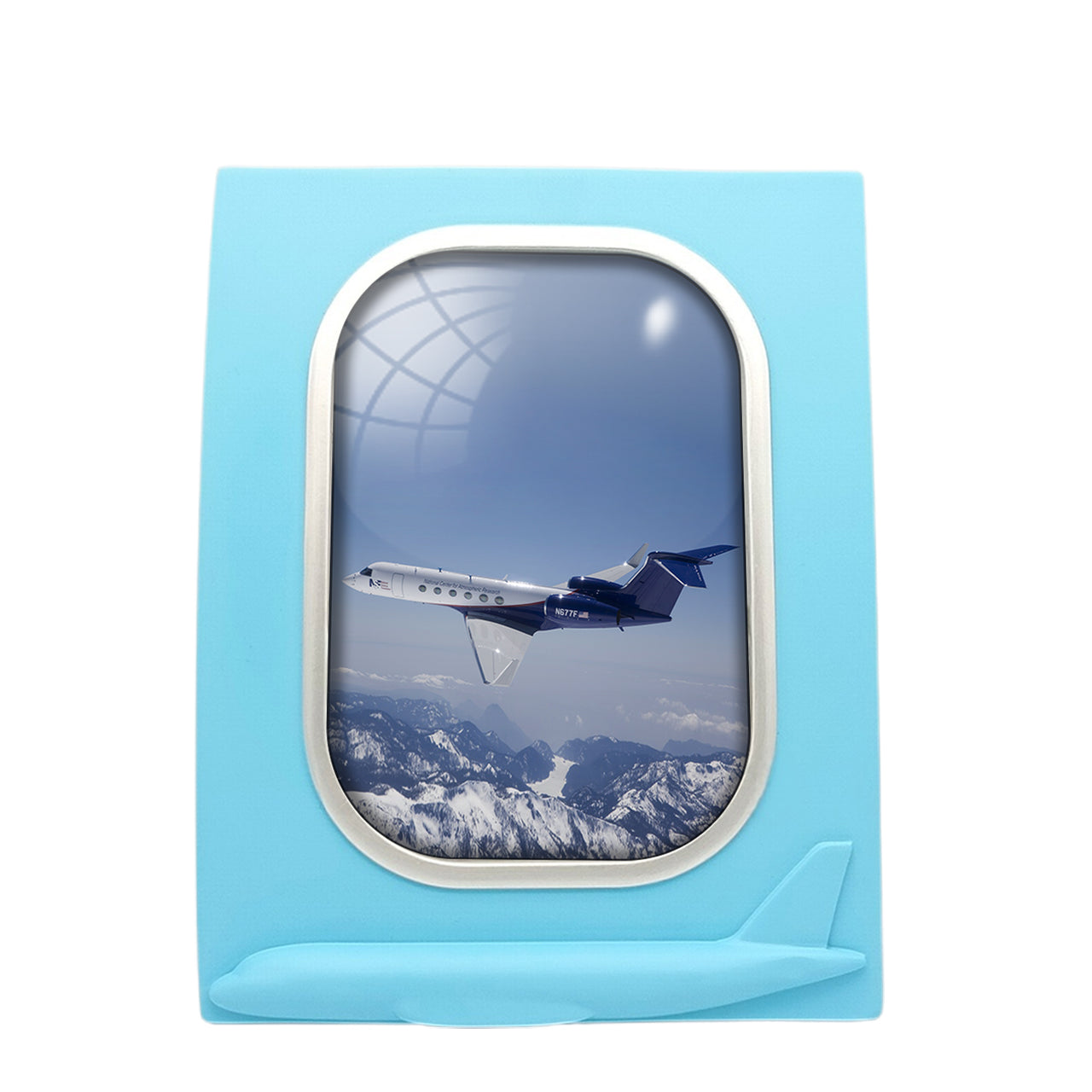 Cruising Gulfstream Jet Designed Airplane Window Photo Frame