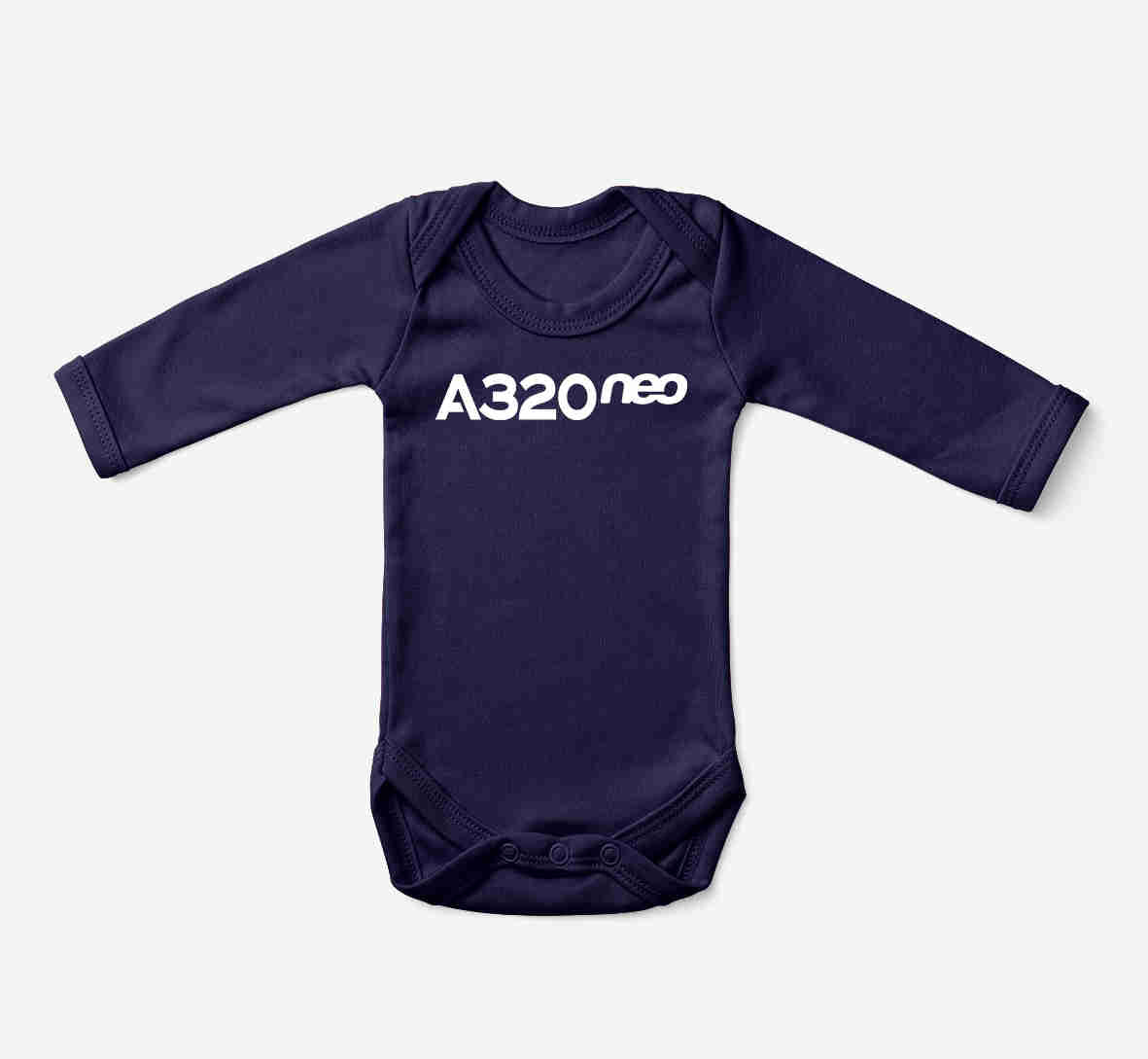 A320neo & Text Designed Baby Bodysuits