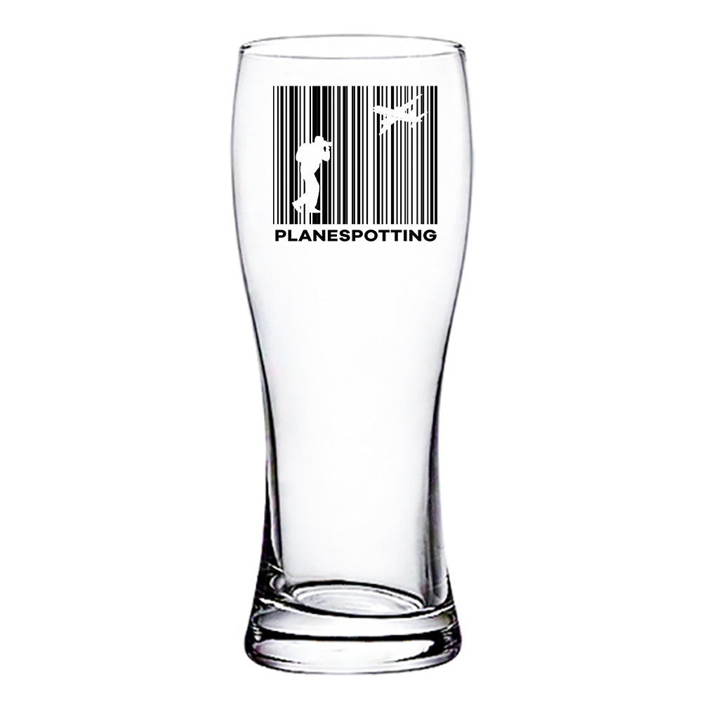 Planespotting Designed Pilsner Beer Glasses
