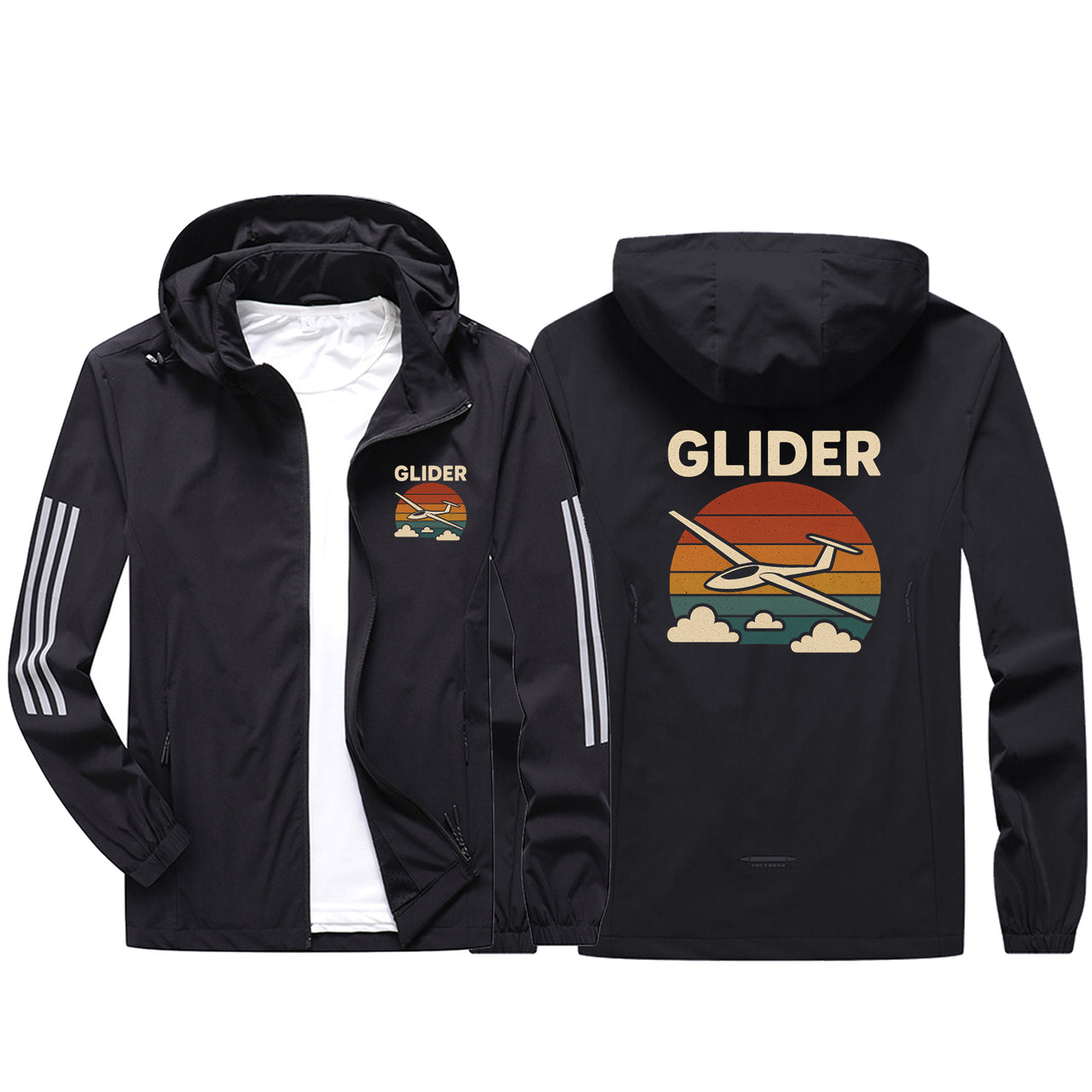 Retro I Love Gliding Design Sport & Running Jackets