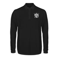 Thumbnail for Boeing 707 & Plane Designed Long Sleeve Polo T-Shirts