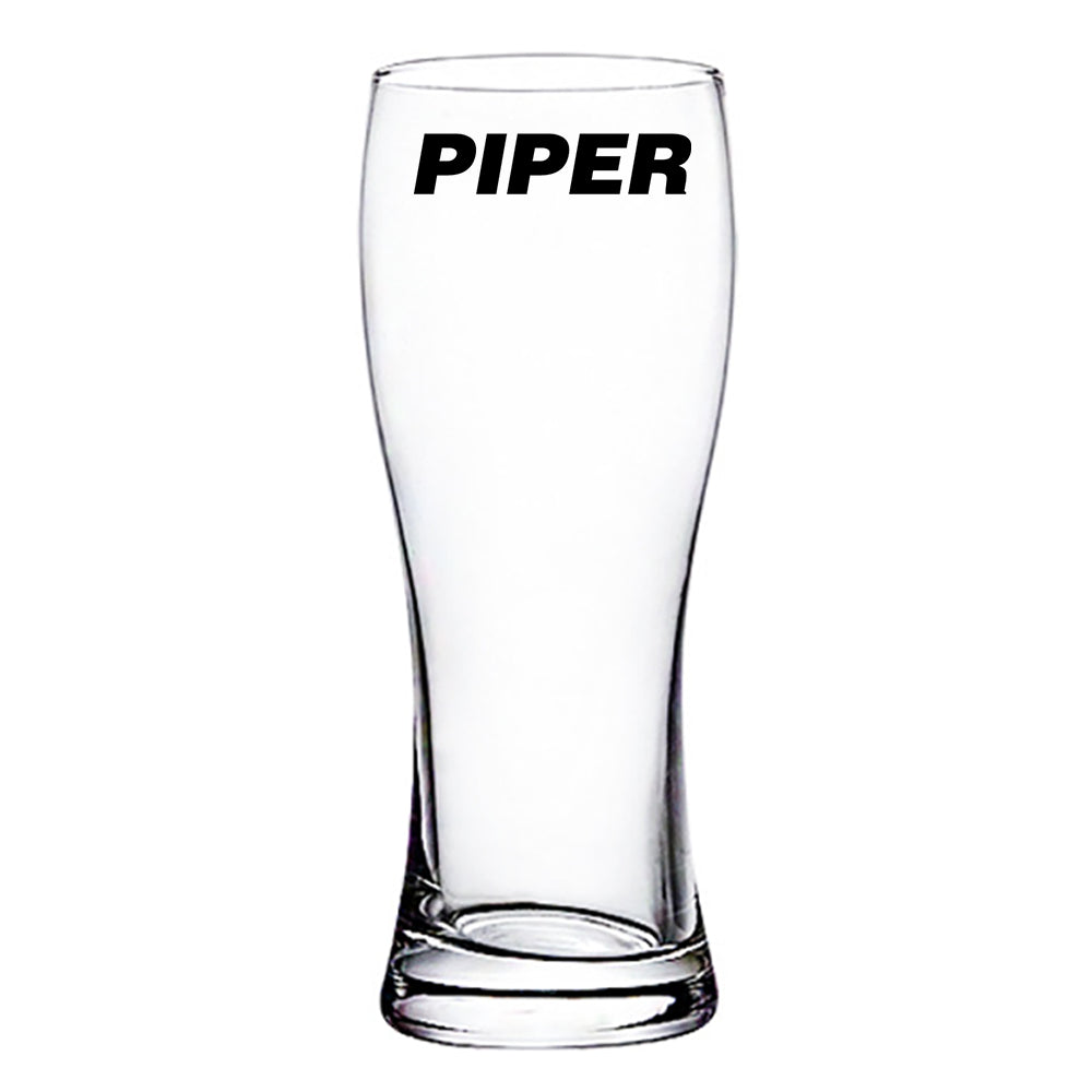 Piper & Text Designed Pilsner Beer Glasses