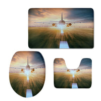Thumbnail for Airplane Flying Over Runway Designed Toilet Seat Cover Three-piece Set