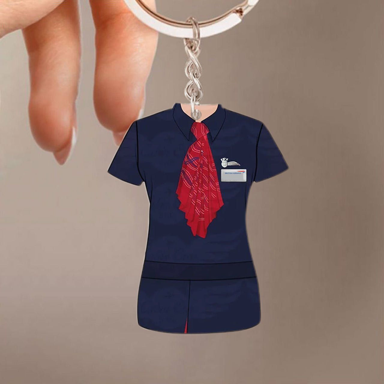 British Airways Uniform Acrylic Keychain