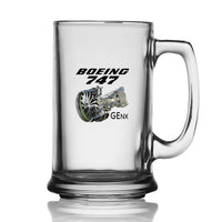 Thumbnail for Boeing 747 & GENX Engine Designed Beer Glass with Holder