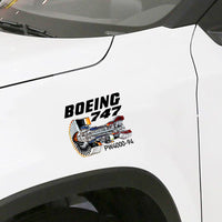 Thumbnail for Boeing 747 & PW4000-94 Engine Designed Car Sticker