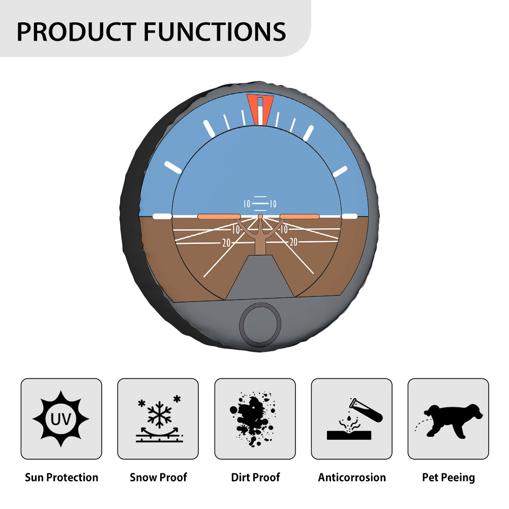 Artifial Horizontal Gyro Designed Tire Cover Cases