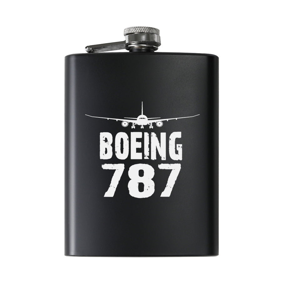 Boeing 787 & Plane Designed Stainless Steel Hip Flasks