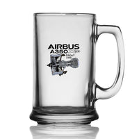 Thumbnail for Airbus A350 & Trent Wxb Engine Designed Beer Glass with Holder