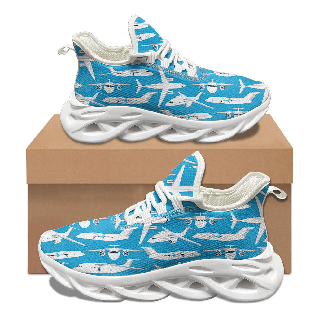Big Airplanes Designed Sports Running Jogging Shoes