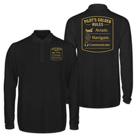 Thumbnail for Pilot's Golden Rules Designed Long Sleeve Polo T-Shirts (Double-Side)